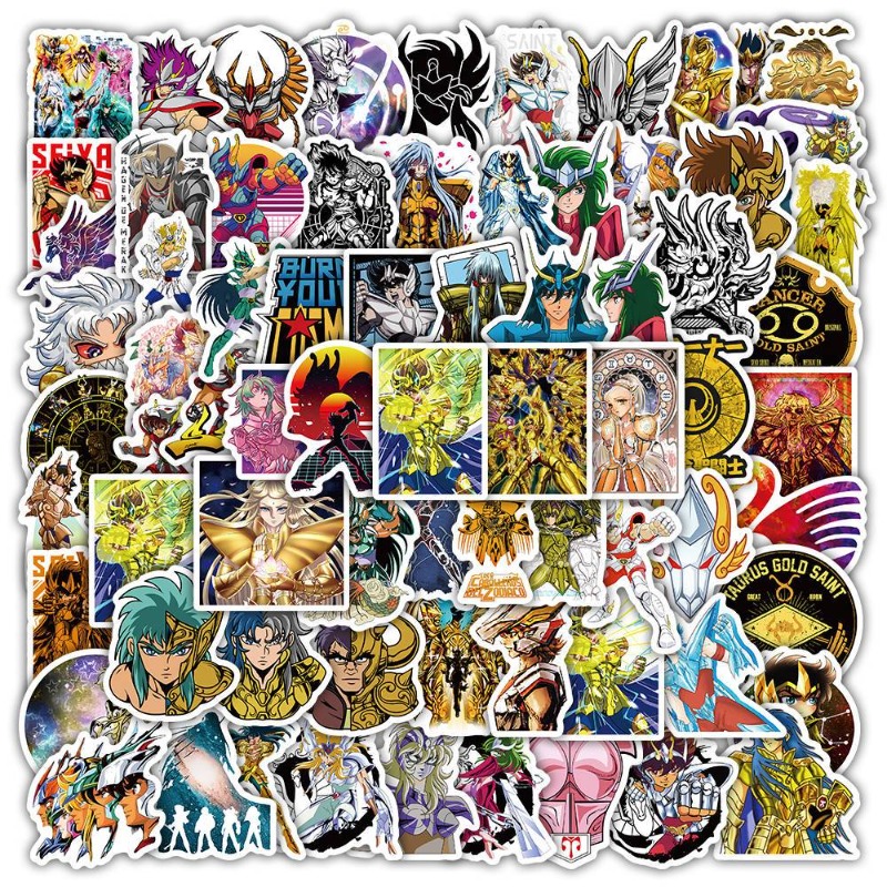 Laptop Accessories Stickers - 101 個聖闘士星矢アニメステッカー漫画キャラクター DIY 自己粘着ステッカーラップトップデスク装飾デカール文具装飾
