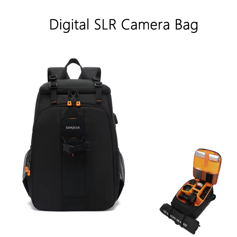 Laptop Accessories Pouch - 防水デジタル一眼レフカメラバックパック 大容量 耐衝撃 ノートパソコン収納 カスタム仕切り付き 撮影用バックパック