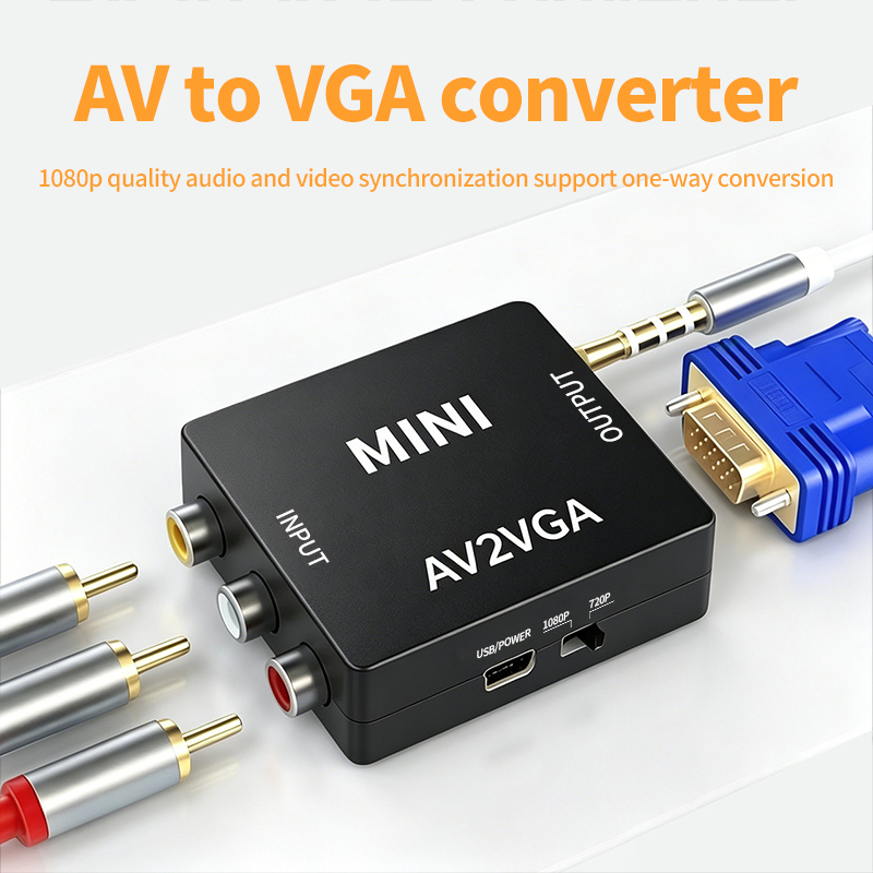 Hdmi Vga Adapter - RAMMIND AV to VGAコンバーター 1080P AV2VGAアダプター