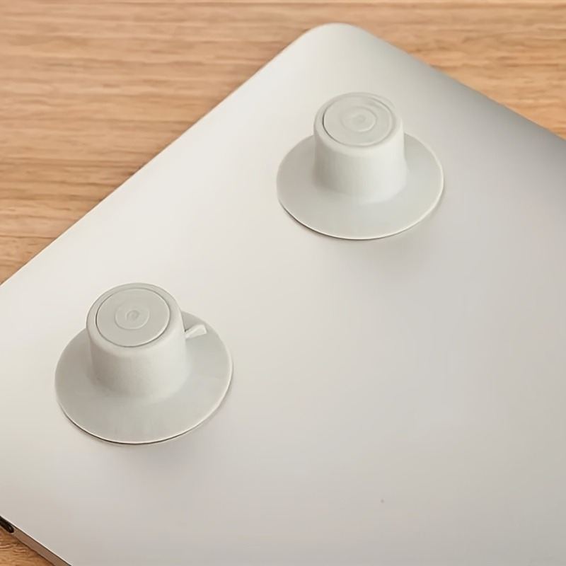 Laptop Cooling Pad - 4個入りカップ型冷却パッド、吸盤と熱軽減パッド付きノートパソコン冷却用滑り止めリフトスタンド、ユニバーサルコーナースタンド