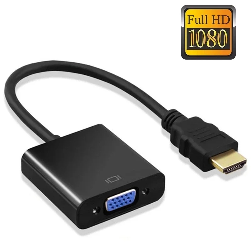 Hdmi Vga Adapter - HD 1080P HDMI - VGA変換ケーブル（音声電源供給付き）HDMIオス -