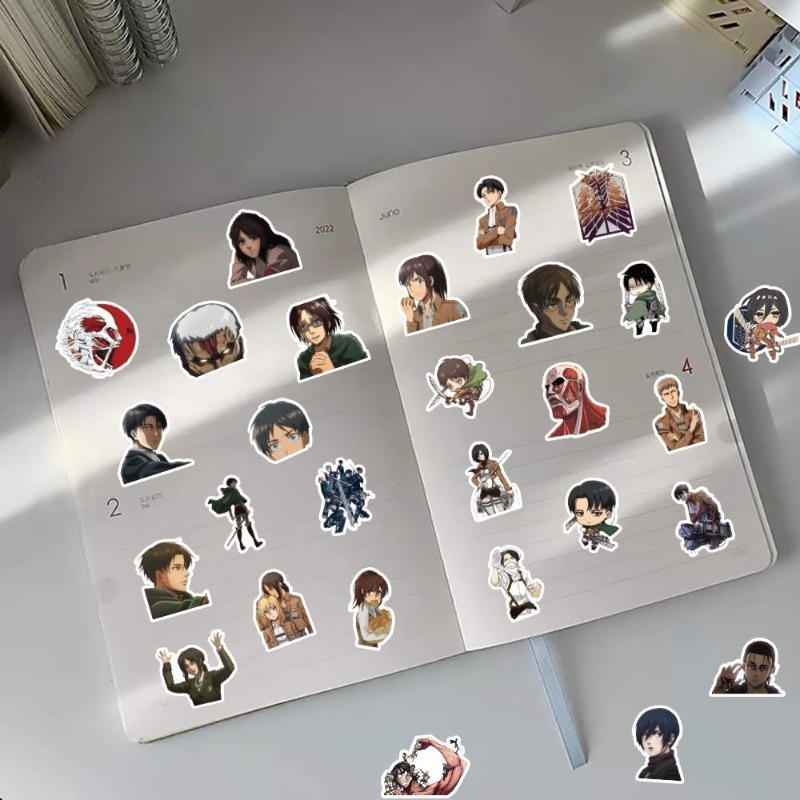 60枚入り 進撃の巨人 アニメステッカー かわいい 防水デカ - Laptop Accessories Stickers のレビューと価格