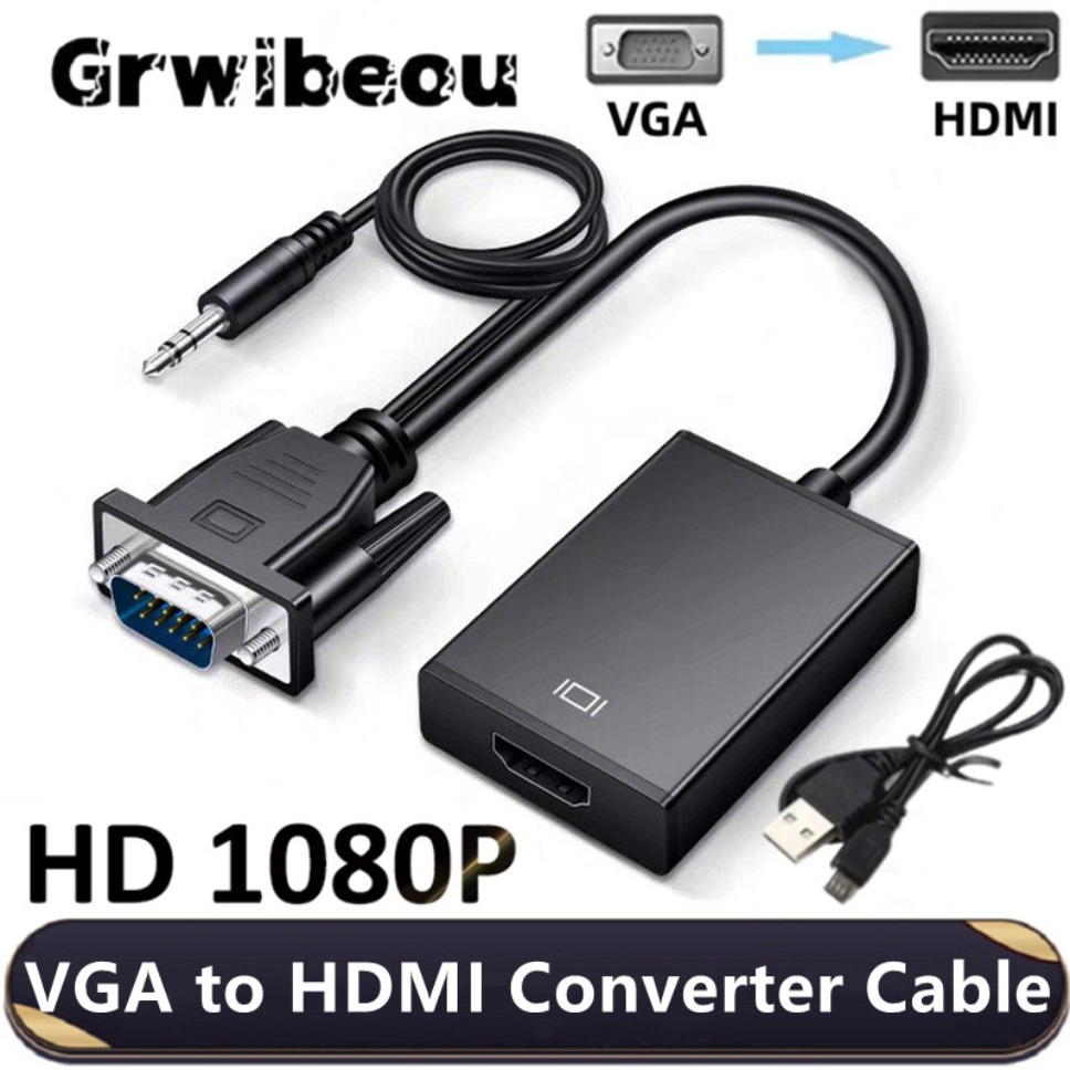 HD 1080P VGA to HDMIアダプターケーブル（ - Hdmi Vga Adapter のレビューと価格