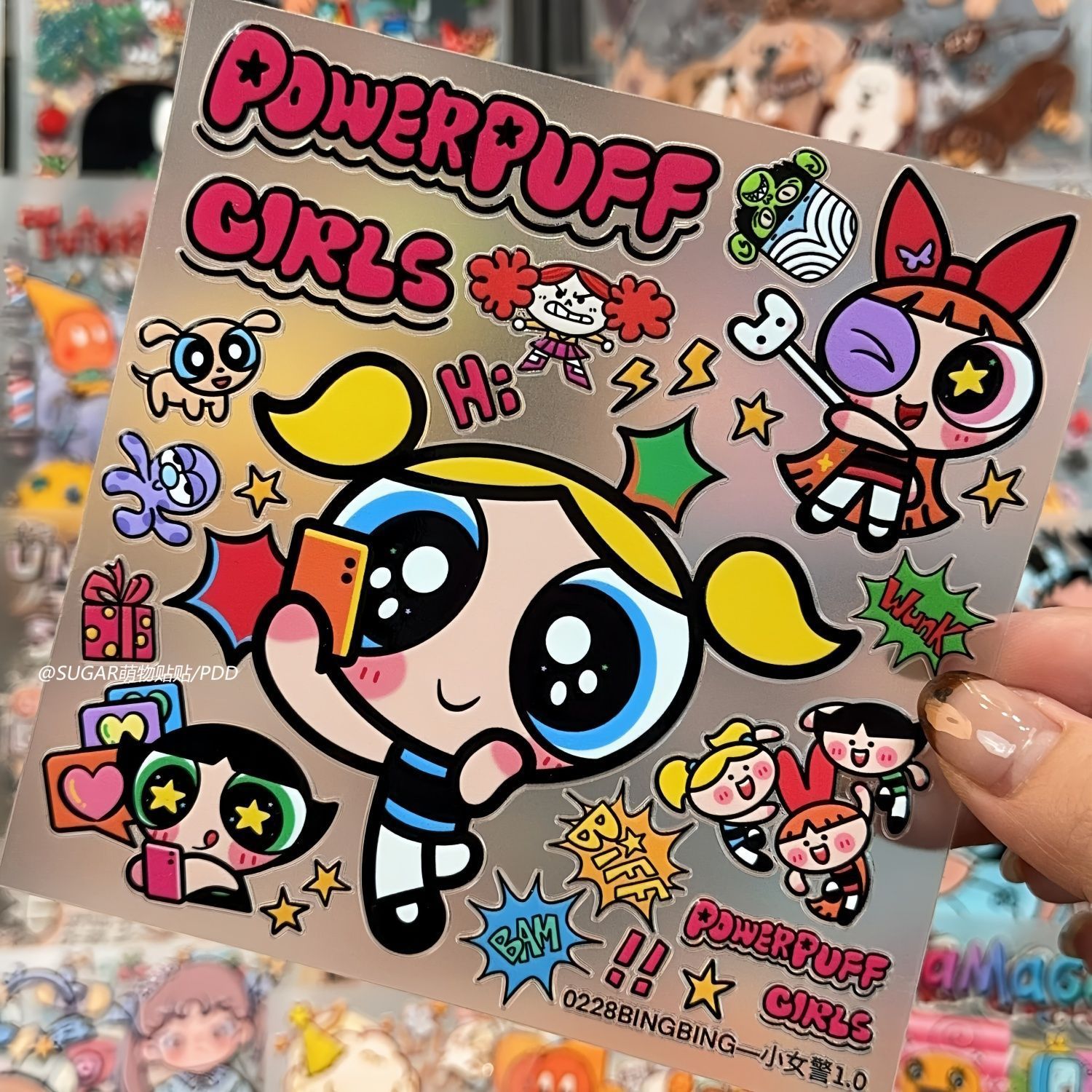 かわいいパワーパフガールキャラクターステッカーシート ヴィン - Laptop Accessories Stickers のレビューと価格