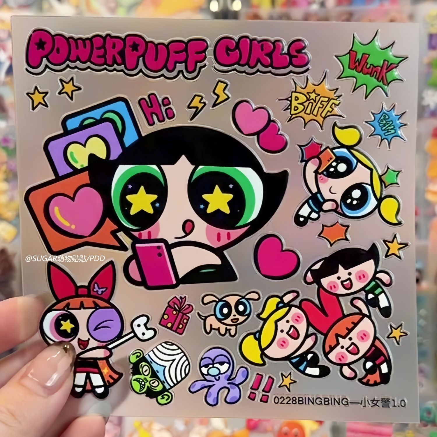 かわいいパワーパフガールキャラクターステッカーシート ヴィン - Laptop Accessories Stickers のレビューと価格