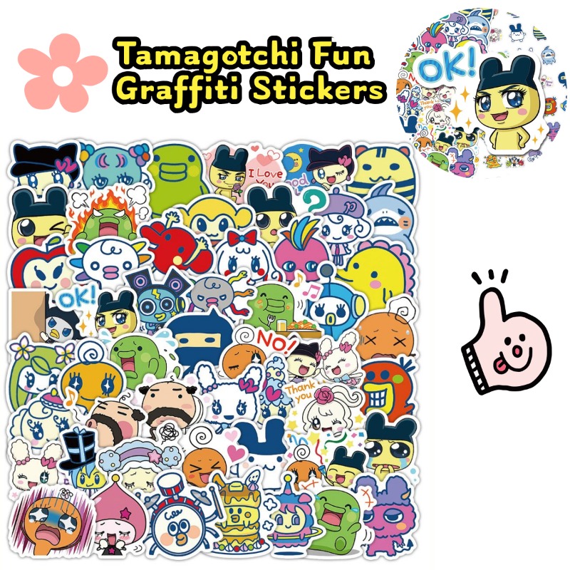 日本のたまごっちステッカー電子ペットマメッチクチパッチ楽しい - Laptop Accessories Stickers のレビューと価格