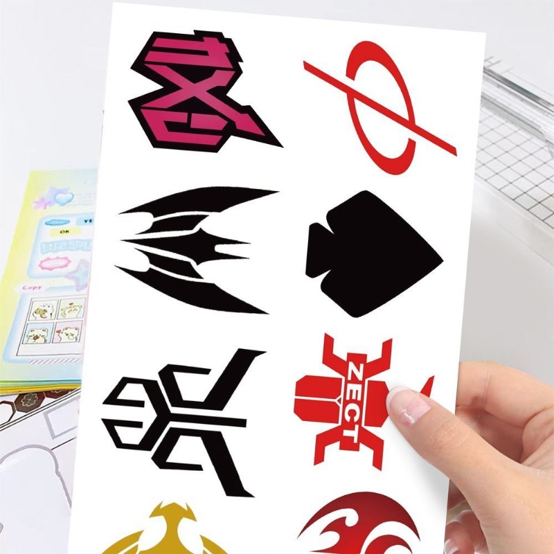 60 枚の仮面ライダーロゴステッカークリエイティブデカール防 - Laptop Accessories Stickers のレビューと価格